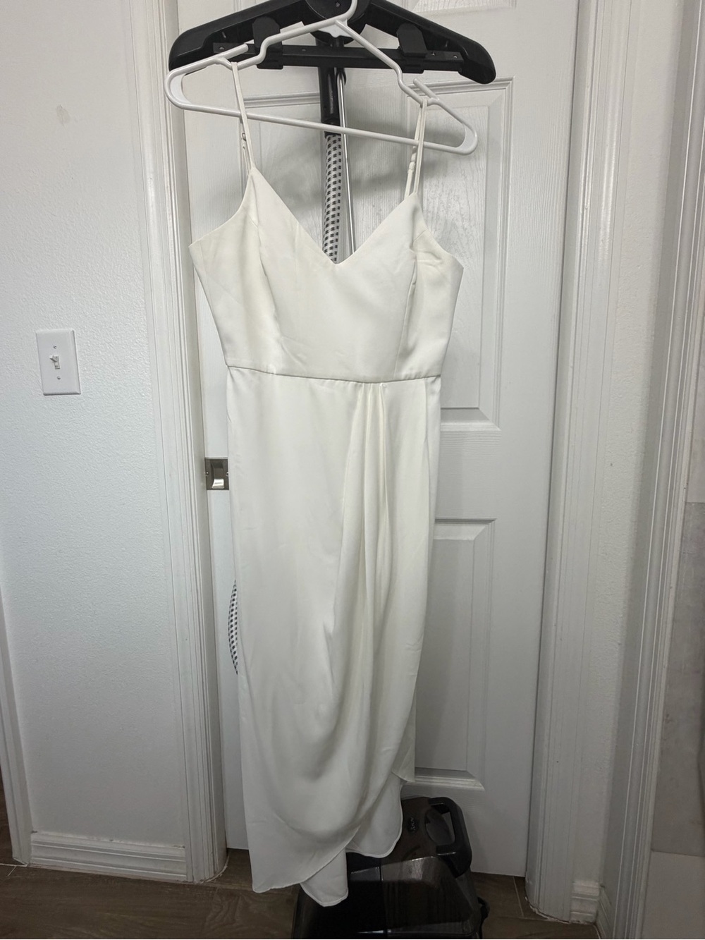 Elegant White Spaghetti Strap Midi Dress lulus
